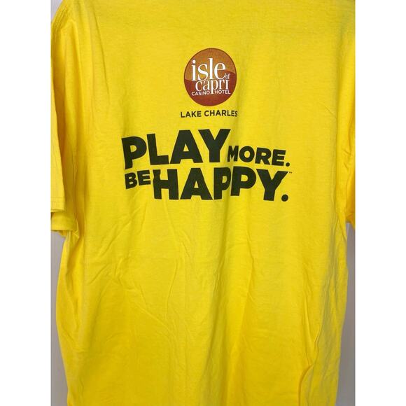 Play More Be Happy Lake Charles Smile Face Tshirt Size XL Woman’s - Picture 7 of 9